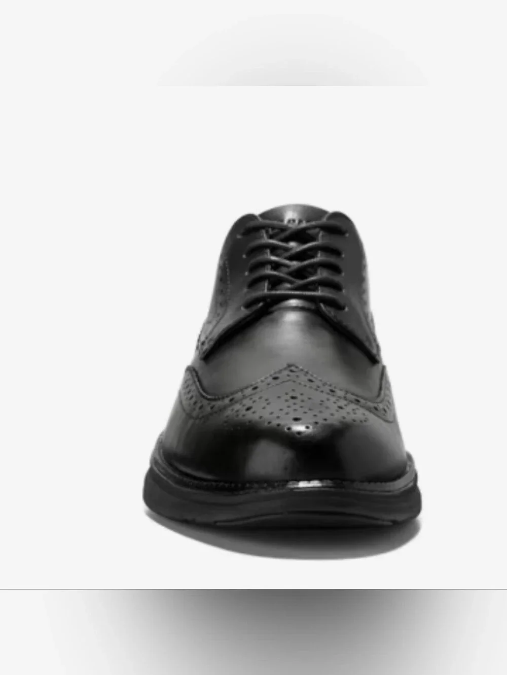 Size 13 Men's Cole Haan Grand 36 Black Leather Wingtip Derby Shoe Retail 220$